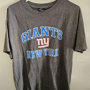 NFL Team Apparel Charcoal Giants Tee